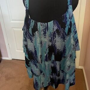 Avenue blue print swim top